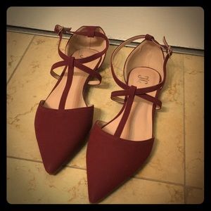 Brand New Red Flats with Gold Clasp